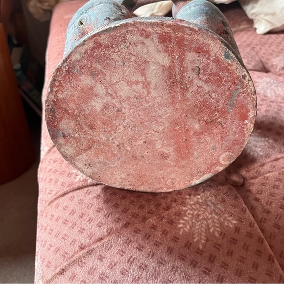 Vintage Aztec/Mayan Circle of Friends Terracotta Clay Candle Holder Set - Picture 4 of 10